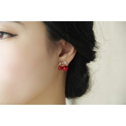 Red cherry earringsEarrings