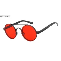 Runde Vintage Steampunk Sonnenbrille unisex