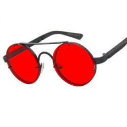 Runde Vintage Steampunk Sonnenbrille unisex