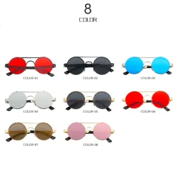 Runde Vintage Steampunk Sonnenbrille unisex