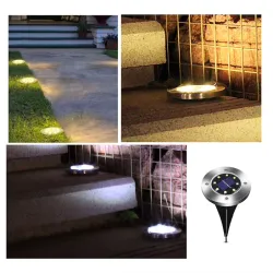 8 LED Begrabener Boden - Garten Solarlicht mit Sensor wasserdicht