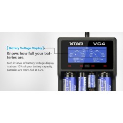 XTAR VC4 battery charger 20700 18650 21700 14650 17335 17670 18490 10440 14500 16340 17500 18350 18500 18700 22650 25500 3265...