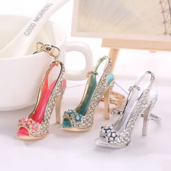 Crystal high heel shoe - keychainKeyrings