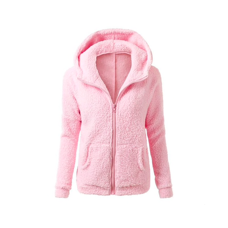 Weiche Fleece Kapuzenjacke mit Reißverschluss Weiche Fleece Kapuzenjacke mit Reißverschluss