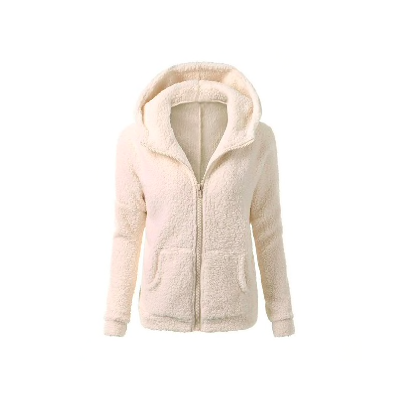 Weiche Fleece Kapuzenjacke mit Reißverschluss Weiche Fleece Kapuzenjacke mit Reißverschluss