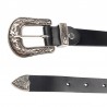 Double & single metal buckle leather beltBelts