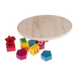 Hölzerne Puzzleuhr mit 12 Zahlen - Spielzeug