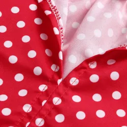 Mini polka dot Kleid mit langen Ärmel
