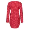 Mini polka dot Kleid mit langen Ärmel