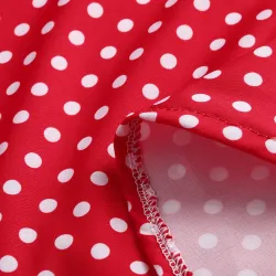 Mini polka dot Kleid mit langen Ärmel