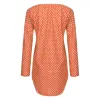 Mini polka dot Kleid mit langen Ärmel