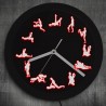 LED neon wall clock with sex positionsClocks
