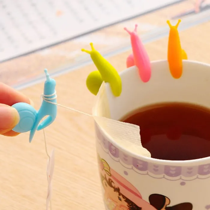 Silikon Schnecken - Tee Infuser - Teebeutelhalter 2 Stück