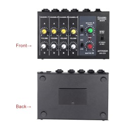 AM-228 Mischpult - ultrakompakt - geräuscharm - 8 Kanäle Audio-Soundmischer mit Netzteil