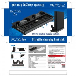 Playstation 4 Pro - vertikaler Stand - Kühlventilator - Ladestation - USB Hub