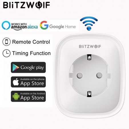 BW-SHP2 WIFI - 220V 16A - Steckdose - EU-Stecker - Fernbedienung - Zeitschalter