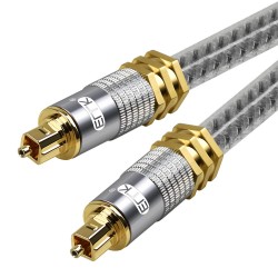 Toslink EMK - Premium - digitales optisches Audiokabel - OD8.0mm Spdif Goldstecker - 1m - 2m - 3m - 5m