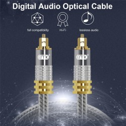 Toslink EMK - Premium - digitales optisches Audiokabel - OD8.0mm Spdif Goldstecker - 1m - 2m - 3m - 5m