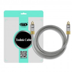 Toslink EMK - Premium - digitales optisches Audiokabel - OD8.0mm Spdif Goldstecker - 1m - 2m - 3m - 5m