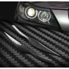 Car headlights eyebrows stickers for 2005 - 2011 BMW E90 E91 4DR - carbon fiberStickers