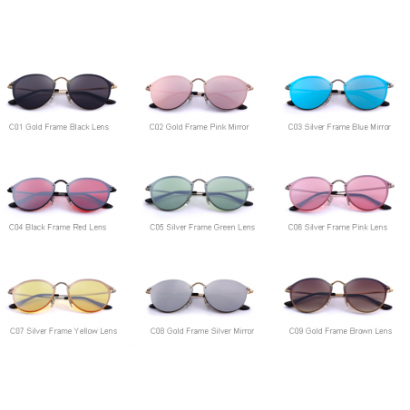 Retro oval sunglasses - UV protection - unisexSunglasses