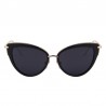 Retro cat eye - alloy frame - oval sunglasses - UV400