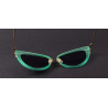 Retro cat eye - alloy frame - oval sunglasses - UV400