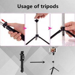 Tripod Bluetooth selfie stick with shutter button for smartphoneSelfie sticks