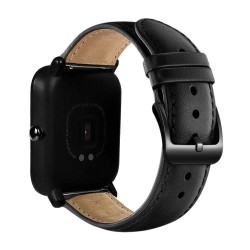 Lederband mit schwarzer Schnalle für Xiaomi Huami Amazfit Bip