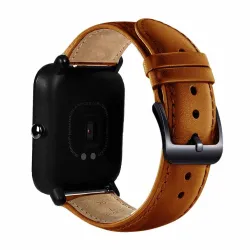Lederband mit schwarzer Schnalle für Xiaomi Huami Amazfit Bip