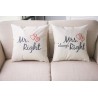 Mr & Mrs Alway Right - cotton cushion cover 44 * 44cmCushion covers
