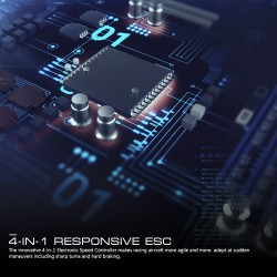 Jeder EX2mini Brushless 5.8G FPV - RC Drone Quadcopter RTF - Mit Kamera + FPV Monitor + Gläser - Modus 2 (linke Handdrossel)