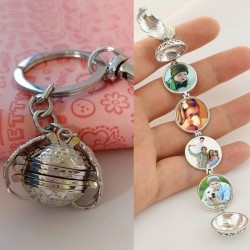 Expandable photo locket keyringKeyrings