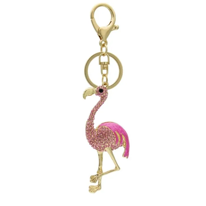 Kristall Flamingo - Schlüsselanhänger