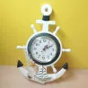 Retro Sea Anchor - Wooden Wall Clock - Mediterranean StyleClocks