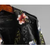 Punk Style - Blumenstickerei - Lederjacke