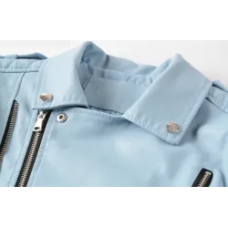 Weiche Lederjacke mit Reißverschluss