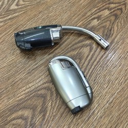 Windproof cigarette lighter with flexible pipeLighters