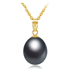 Luxusgold Halskette mit Perle 45cm