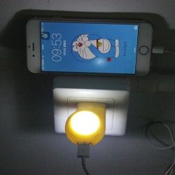 Led - Mini Wandleuchte mit USB-Ladegerät - EU-Stecker