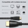 Vergoldet 3D 1080P HDMI auf Micro HDMI - D-Typ männlich auf HDMI männlich - Kabel