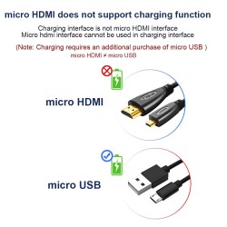 Vergoldet 3D 1080P HDMI auf Micro HDMI - D-Typ männlich auf HDMI männlich - Kabel