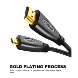 Gold plated 3D 1080P HDMI to micro HDMI - D-type male to HDMI male - cableCables