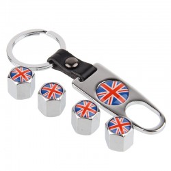 UK Flag - Autoreifenventilkappen mit Schlüsselbund
