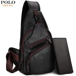 Fashion POLO Schultertasche - Leder Rucksack