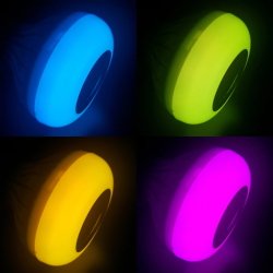 Smart RGB LED lamp with wireless Bluetooth speaker - remote controlE27