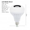 Smart RGB LED Lampe mit drahtlosem Bluetooth Lautsprecher - Fernbedienung