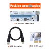 3 in 1 Molex 4pin SATA 6pin PCI express PCIE PCI-E riser cardCables