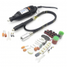 Mini electric hand drill machine with flexible shaft & 105 accessoriesBits & drills
