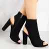 Stilvolle Wildleder - Stiefel mit offenem Zehe & Ferse